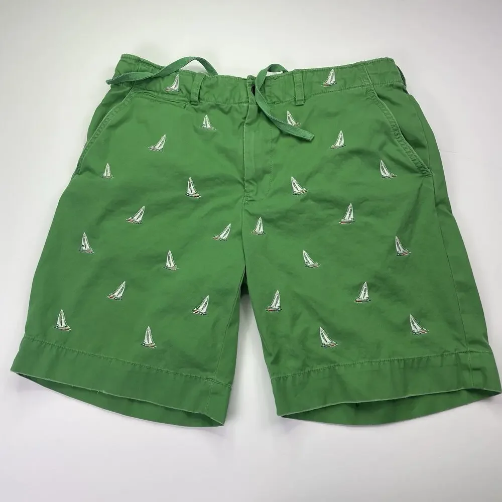 Polo Ralph Lauren AOP Shorts Men’s 36 Sailboat Green Chino
